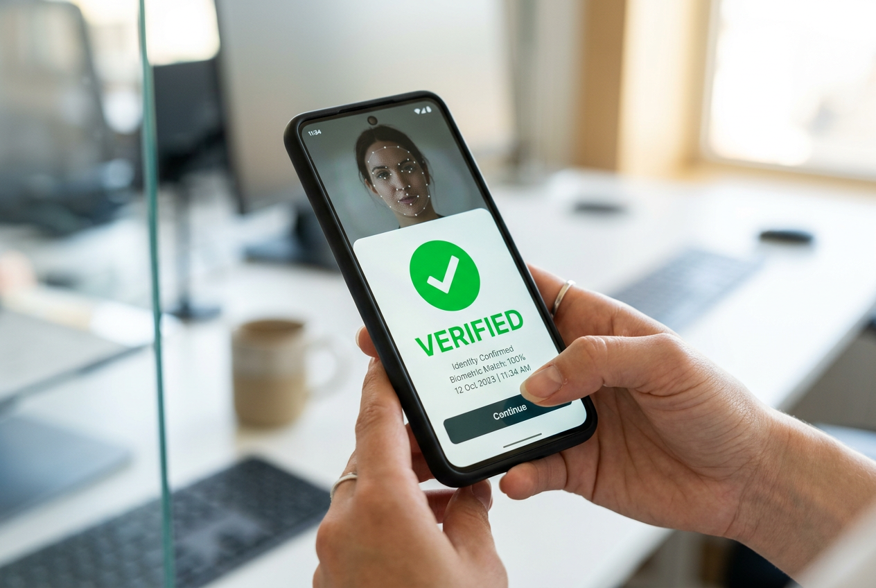 Digitální ověření identity KYC v mobilní aplikaci